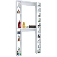 VCM Wandregal Überbau WC Bad Regal Tinoli XL 98 x 18 x 200 cm Weiß