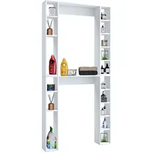 VCM Wandregal Überbau WC Bad Regal Tinoli XL 98 x 18 x 200 cm Weiß