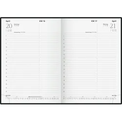 Rido Buchkalender Chefplaner 14,5x20,6cm 1 Tag/Seite Miradur-Einband schwarz 2026