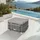Tectake Rattan Sitzhocker 53 x 53 x 26 cm grau