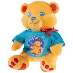 HEUNEC 700475 PUSTEFIX Teddy Bär Pusti mit Shirt 19cm Seifenblasen Set