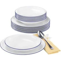 Seltmann Weiden Compact Blaurand Tafelservice 12-teilig
