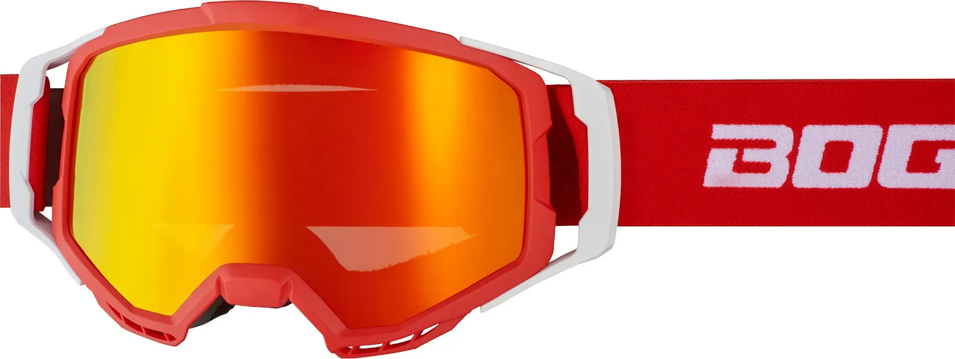Bogotto B-1 Motocross Brille, weiss-rot für Männer