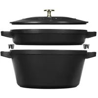 Staub Cocotte Kochtopfset 2-tlg. schwarz
