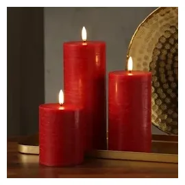 uYuni LED Kerze PIA 10 cm rot