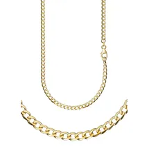 FIRETTI Collierkettchen Schmuck Geschenk Gold 333 u. 585 Panzerkette diamantiert 50 cm 3,2 mm