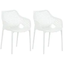 CLP Gartenstuhl Air XL Gartenstuhl-Set 57 x 60 x 81 cm weiß 2 St.