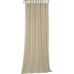Vorhang WIRTH "Wiessee", beige (natur), B:150cm H:205cm, Baumwolle, Leinen, Modal, Gardinen, nach Maß