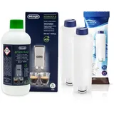 Set für Delonghi AQUALOGIS AL-S002 2 Stück, EcoDecalc Entkalker 500ml 1 Stück