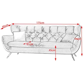 KAWOLA Sofa CHARME Velvet curry