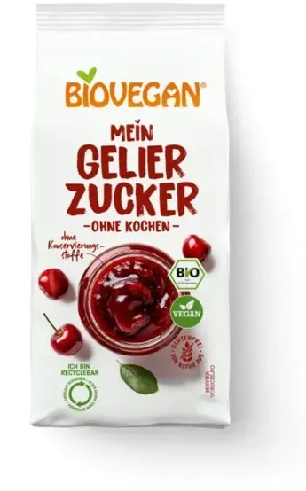 Biovegan Gelierzucker ohne Kochen bio