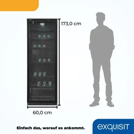 Exquisit GKS350-1-GT-280D Getränkekühlschrank (320 l, 1730 mm hoch, Schwarz)