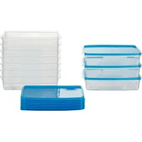 MiraHome Vorratsdosen Sets verschiedene Größen rechteckig blau – Vorratsdosen mit Deckel Luftdicht – Gefrierdosen für Mealprep – Austrian ... - Blau
