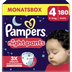 Pampers Baby Dry Windeln Night Pants Gr. 4 9-15kg Monatsbox - 4