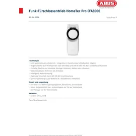ABUS HomeTec Pro CFA3000S Türschloss Silber