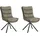 Jockenhöfer Drehstuhl Maurice Leder grau 2er Set
