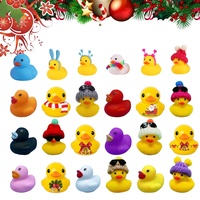BeNsil Gummi-Enten-Adventskalender 2023 – weihnachtlicher Gummi-Enten-Adventskalender, neuartiger 24-Tage-Spielzeugkalender für Weihnachten, Baby-Enten-Kollektion, Badespielzeug-Geschenke