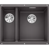 Blanco Subline 340/160-U rechts felsgrau + Handbetätigung + InFino