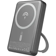 DUDAO K28 10000mAh PD 22.5W MagSafe Powerbank mit Metallgehäuse und Ringständer Grau