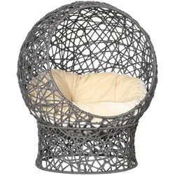 PawHut Katzenkorb Stahldraht, Polyester-Seil, Flanell, PP-Baumwolle