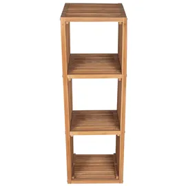 bene living Teakregal 3 Fächer 120 x 40 x 40 cm Braun
