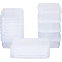 MiraHome Gefrierdosen 12x0,L rechteckig durchsichtig – Vorratsdosen mit Deckel luftdicht – Transparente Frischhaltedosen – Aufbewahrungsbox Küche für Mealprep & Organisation – Austrian Quality