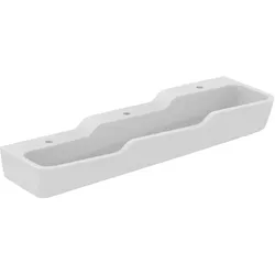 Reihenwaschtisch Contour 21 Schools 3 Hahnlöcher ohne Überlauf 1300x430x155 Weiß