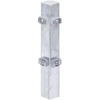 GAH Alberts Doppelstabmattenzaun 6 x 175 cm Silber/Metall