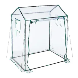Relaxdays Foliengewächshaus Kunststoff Transparent 152 cm x 132 cm
