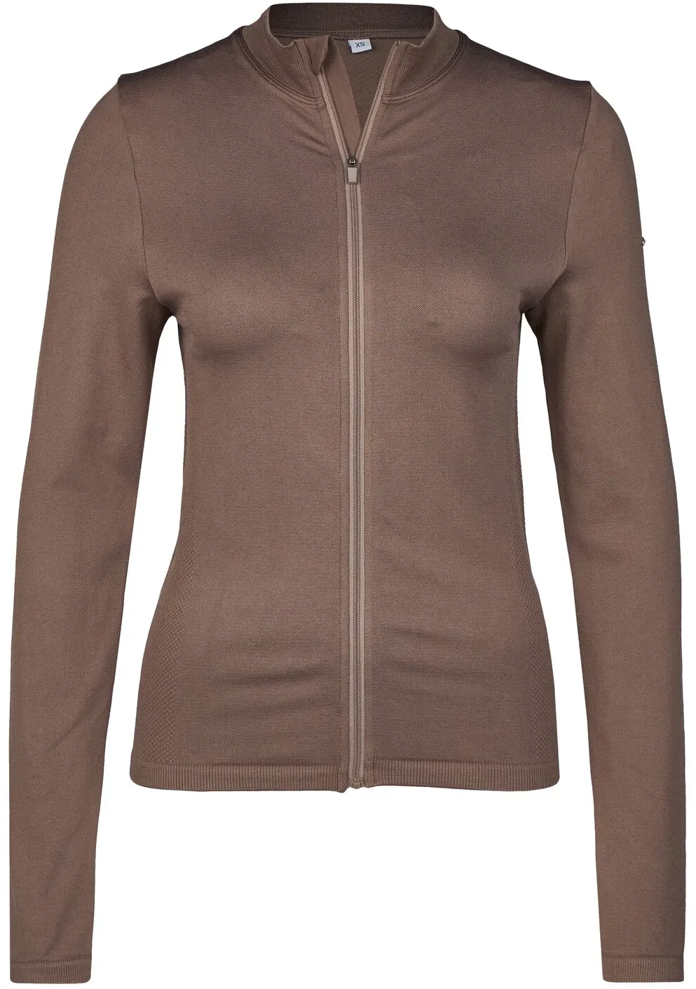 ESKADRON Classic Sports Zip-Shirt Seamless deep taupe L