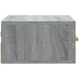 vidaXL Wand-Nachttisch Grau Sonoma 35x35x20 cm