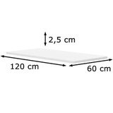 FlexiSpot Tischplatte in 120(B)x60(T)x2,5(H) cm in Weiß, MDF