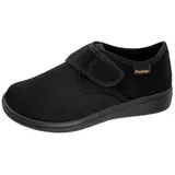 Fischer-Markenschuh Bad Wiessee Hausschuh aus Stretchmaterial, Frotteefutter, Weite L, Einlegesohle herausnehmbar schwarz 47 EU