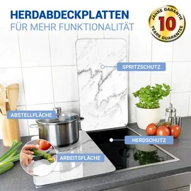 Wenko Marmor Herdabdeckplatte 2 St.