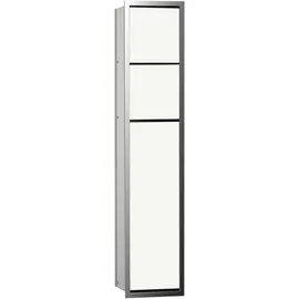 EMCO Asis 150 WC-Modul 80,9 x 16,8 cm Silber/Weiß Glas