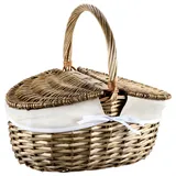 KESPER Picknickkorb braun Weide B/H/L: ca. 28x36x40 cm - braun, beige