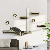 PawHut Kletterwand 136 x 29 cm braun