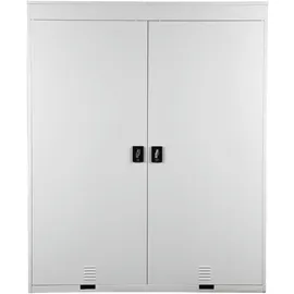 Mendler Fahrradgarage HWC-H66 Fahrradbox Metall hellgrau