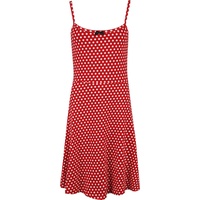 Pussy Deluxe - Rockabilly Kurzes Kleid - Dotties Classic Dress - XS bis XXL - für Damen - Größe L - rot/weiß - L