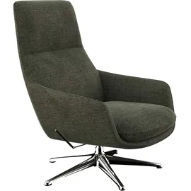 flexlux Drehsessel Marinella Chenille 75 x 103 x 95 cm Grün mit Liegefunktion