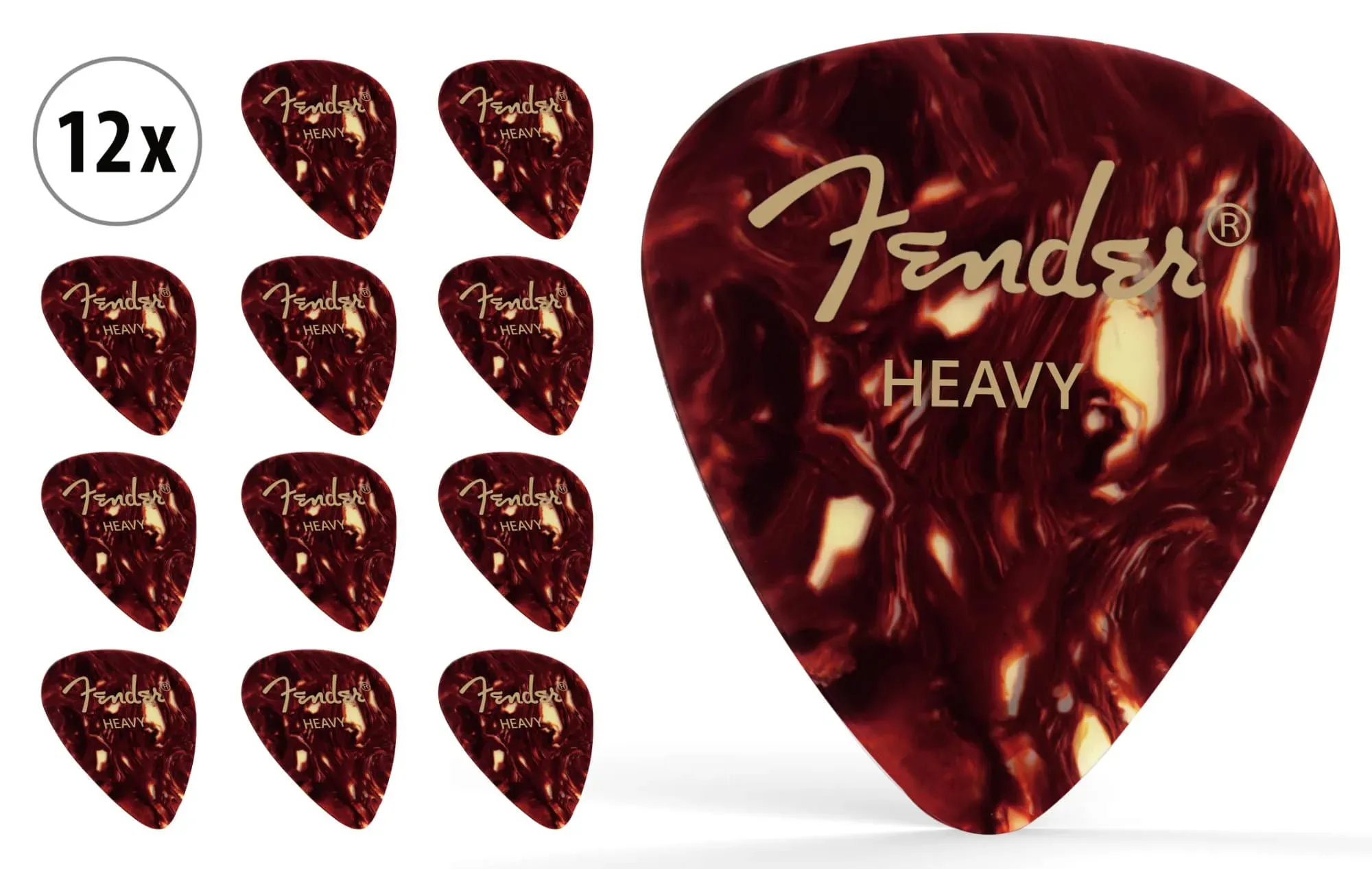 Fender 351 Plektren Heavy 12er Pack