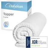 Dailydream Matratzen Topper 80x200cm | Komfortschaum | 4cm hoch | Edition 7-Zones, Model S/M | hart | Zertifiziert & anatomisch geformt für unbequeme Matratze & Gästebett | Mattress Topper 80x200