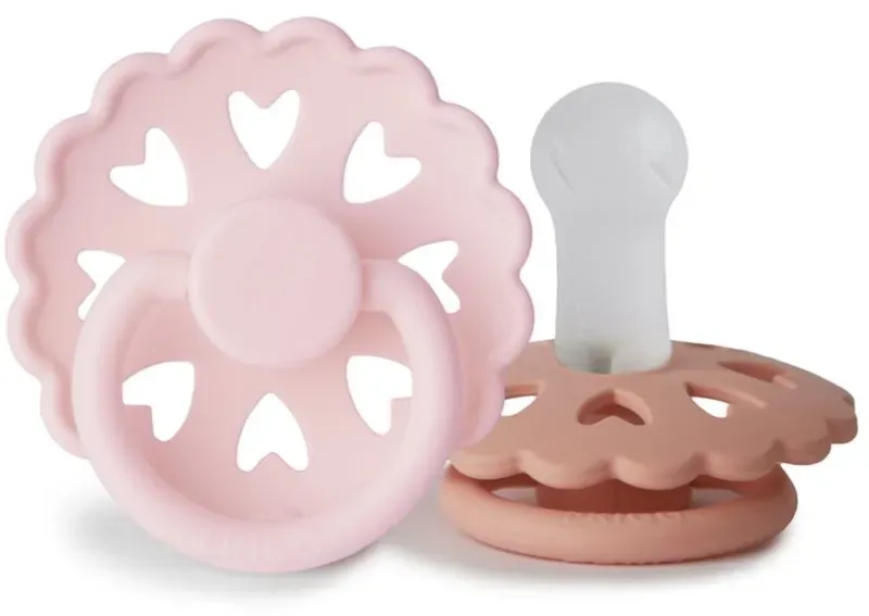 FRIGG Fairytale Round Silicone 2-Pack Size 2 Schnuller The Snow Queen/The Princess and the Pea 2 St.