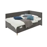 Meise Möbel Polsterbett Cool 120 x 200 cm anthrazit inkl. Rückenelement ohne Lattenrost