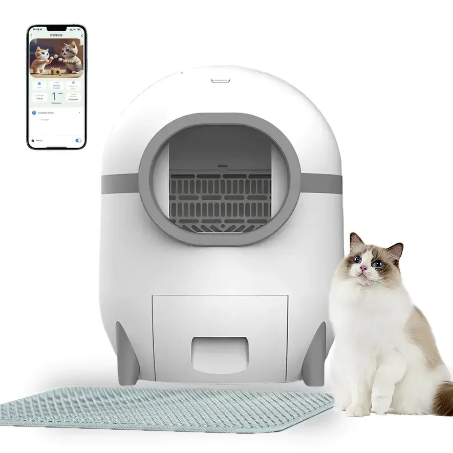 Smartes selbstreinigendes Katzenklo smart wifi App 60l (54 x 54 x 69 cm) (Rabatt für Stammkunden 3%)