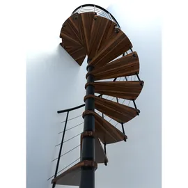 Minka Spindeltreppe Venezia Smart 38 305,5 cm Edelstahl/Holz/PVC/Stahl