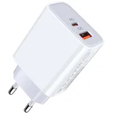 20W USB C Ladegerät,Typ C Handy Ladegerät Schnellladegerät Dual Ladestecker PD+QC Stecker für Samsung Galaxy A14/A15/A54/A55/S24 Ultra/S23/S22/S21/S20,USB C Ladeadapter für iPhone 15 14 13 12 11,Pixel