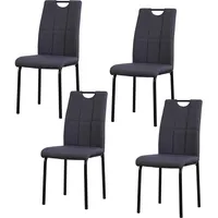 Hti-Living HTI-Living, Stühle, Esszimmerstuhl Denton Webstoff Grau 4er-Set
