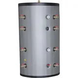 Pufferspeicher, Solarspeicher 1000 Liter mit zwei Wärmetauschern, mit Weichschaumisolierung