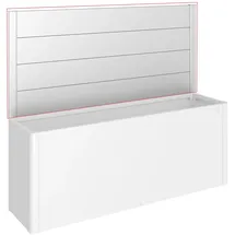 Biohort Sichtschutz Hochbeet ohne Acrylglas 91 cm x 398,3 cm Silber-Metallic